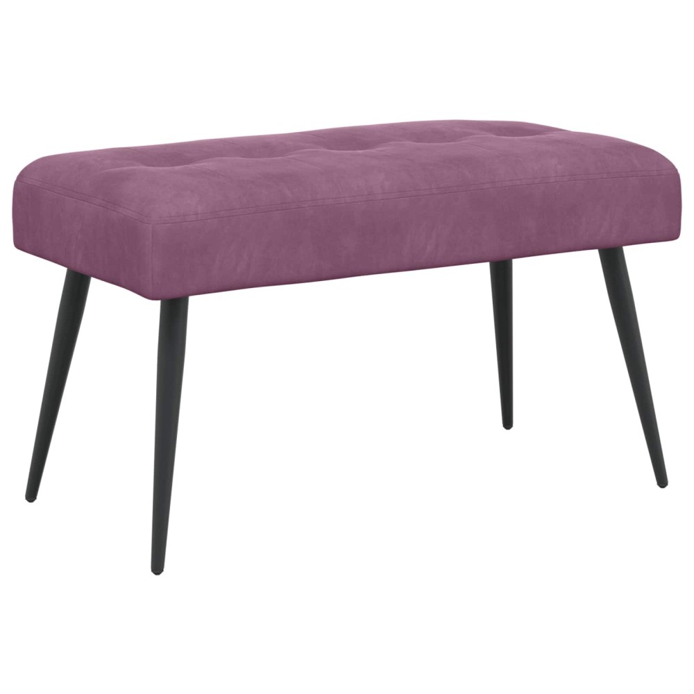 vidaXL Πάγκος με κουμπωτές επιφάνειες Μοβ 80x40x46cm Βελούδο 1 τεμ.
