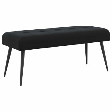 vidaXL Πάγκος με κουμπωτές επιφάνειες Μαύρο 110x40x46cm Βελούδο 1 τεμ.