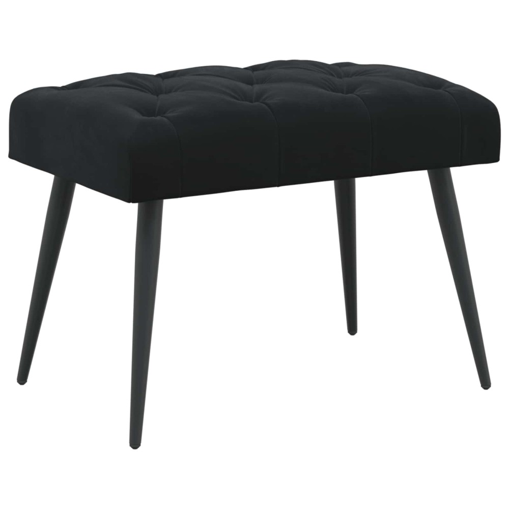 vidaXL Πάγκος με κουμπωτές επιφάνειες Μαύρο 60x40x45cm Βελούδο 1 τεμ.