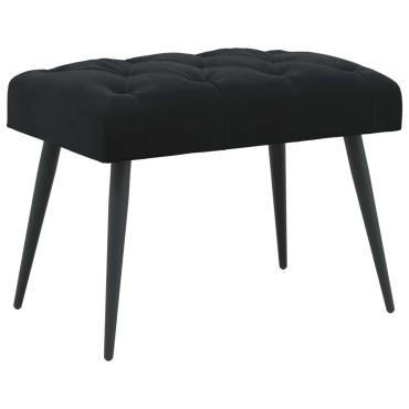 vidaXL Πάγκος με κουμπωτές επιφάνειες Μαύρο 60x40x45cm Βελούδο 1 τεμ.