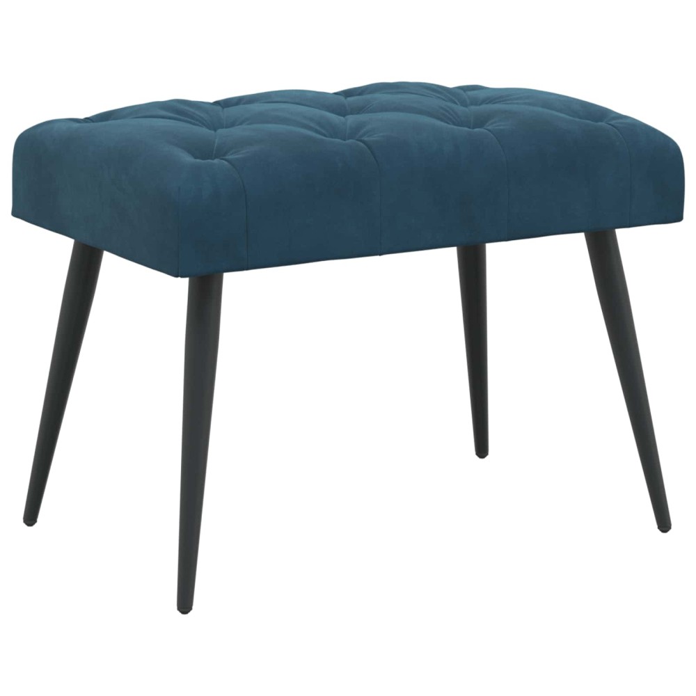 vidaXL Πάγκος με κουμπωτές επιφάνειες Μπλε 60x40x45cm Βελούδο 1 τεμ.