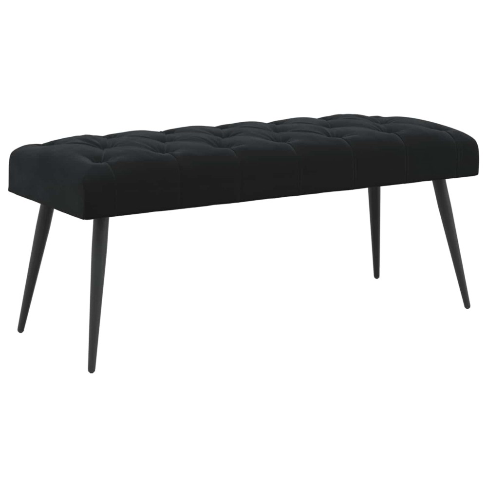 vidaXL Πάγκος με κουμπωτές επιφάνειες Μαύρο 110x40x46cm Βελούδο 1 τεμ.