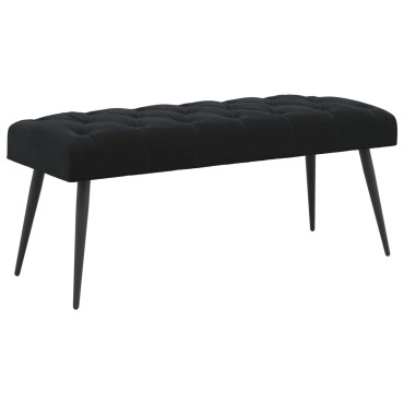 vidaXL Πάγκος με κουμπωτές επιφάνειες Μαύρο 110x40x46cm Βελούδο 1 τεμ.