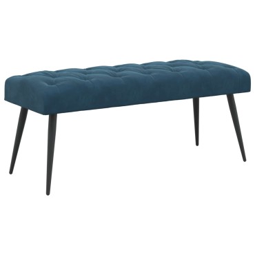 vidaXL Πάγκος με κουμπωτές επιφάνειες Μπλε 110x40x46cm Βελούδο 1 τεμ.