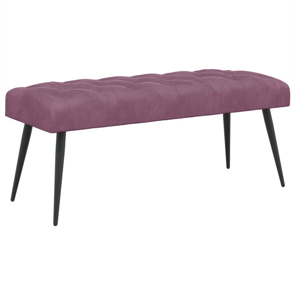 vidaXL Πάγκος με κουμπωτές επιφάνειες Μοβ 110x40x46cm Βελούδο 1 τεμ.