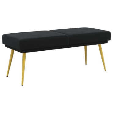 vidaXL Διπλή Επίστρωση Πάγκος Μαύρο 120x45x46cm Βελούδο