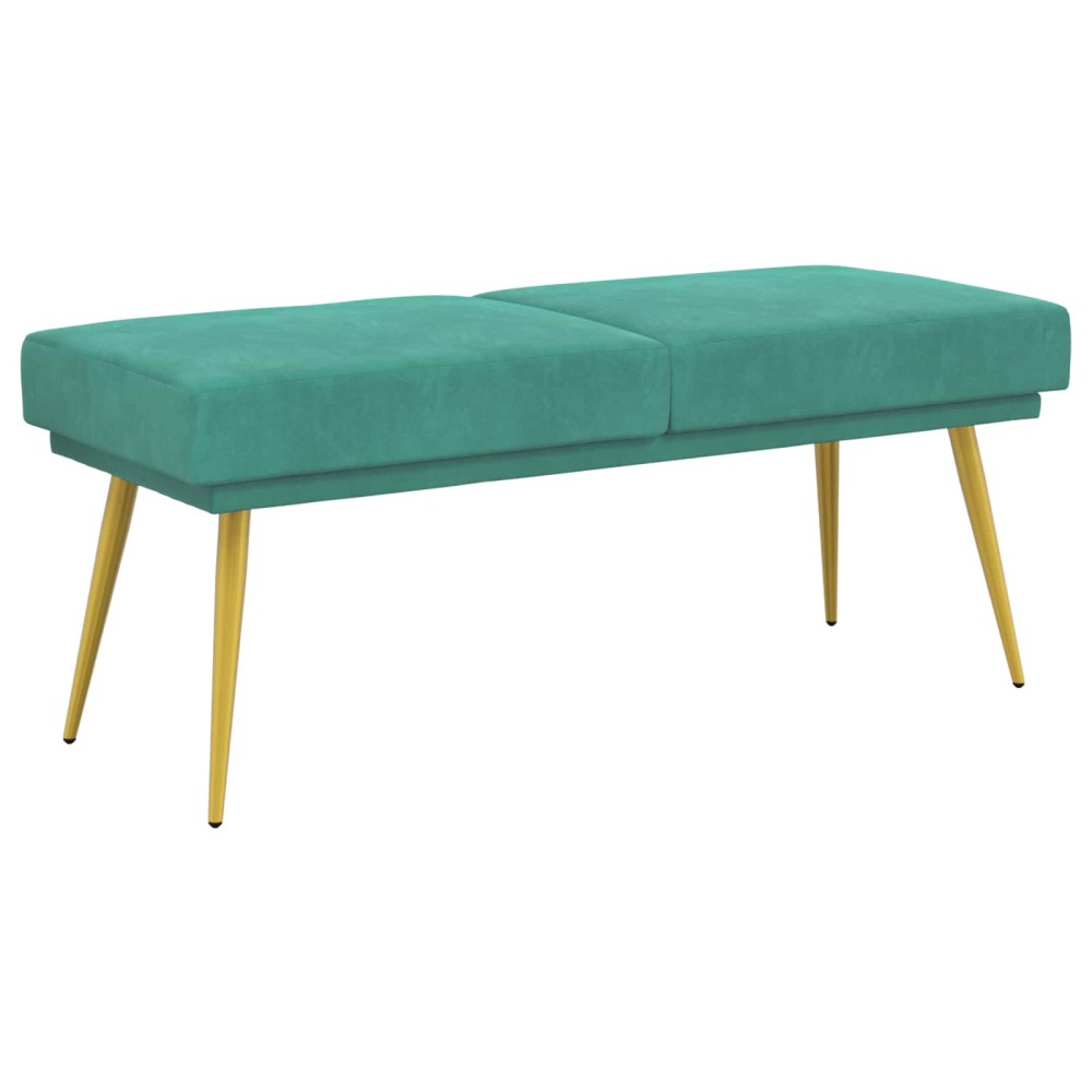 vidaXL Διπλή Επίστρωση Πάγκος Τιρκουάζ 120x45x46cm Βελούδο