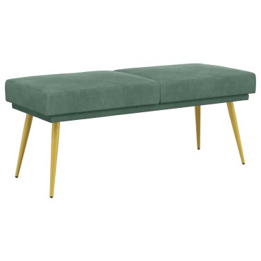 vidaXL Διπλή Επίστρωση Πάγκος Θαλασσί 120x45x46cm Βελούδο