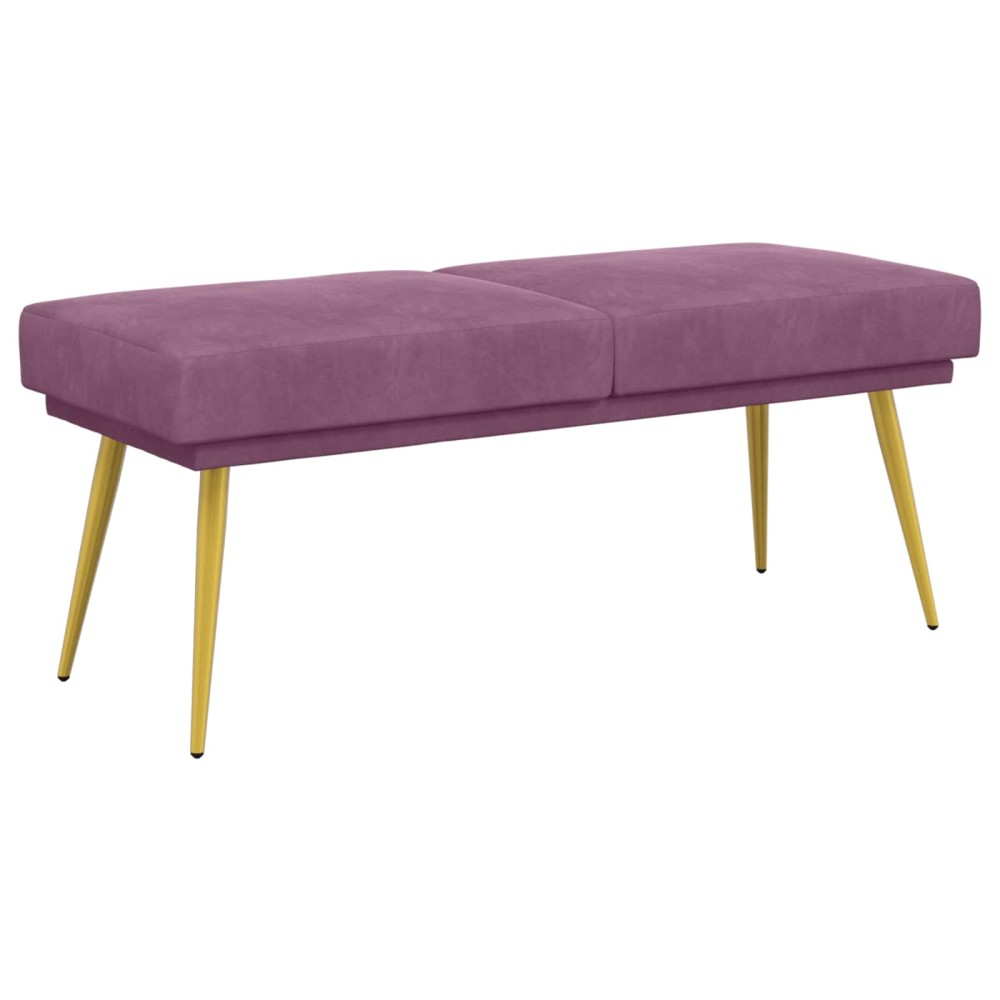 vidaXL Διπλή Επίστρωση Πάγκος Μοβ 120x45x46cm Βελούδο