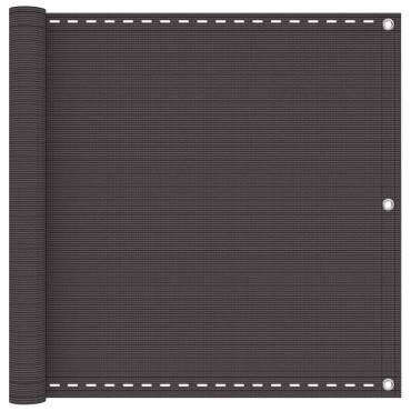 vidaXL Οθόνη Μπαλκονιού Ανθρακί 120 x 1000 cm HDPE και Αλουμίνιο