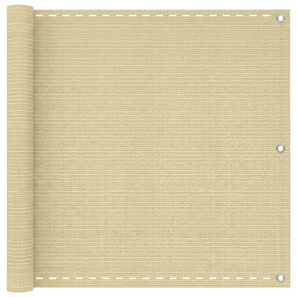 vidaXL Οθόνη Μπαλκονιού Μπεζ 120 x 800 cm HDPE και Αλουμίνιο