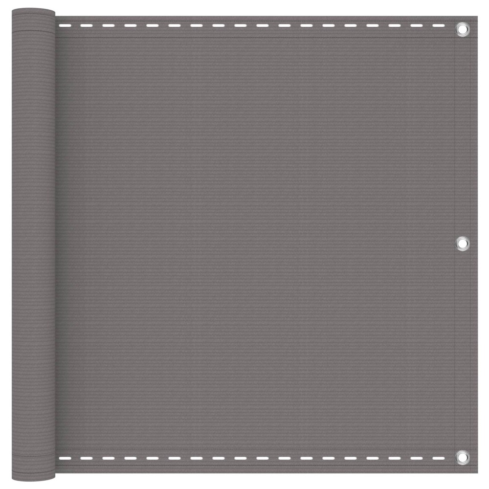 vidaXL Οθόνη Μπαλκονιού Ανοιχτό γκρι 120 x 500 cm HDPE και Αλουμίνιο