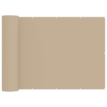 vidaXL Αδιάφανο σκίαστρο μπαλκονιού 150 x 1000 cm Polyester Μπεζ