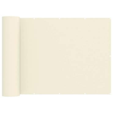 vidaXL Αδιάφανο σκίαστρο μπαλκονιού 180 x 1000 cm Polyester Κρεμ