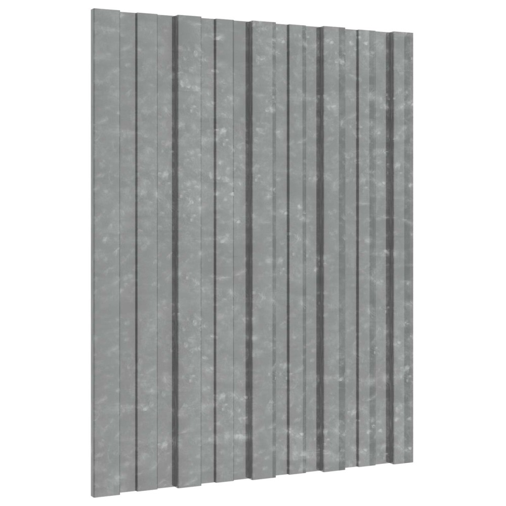 vidaXL Πάνελ οροφής 36 τμχ. Ασημί 60 x 45 cm Γαλβανισμένος χάλυβας