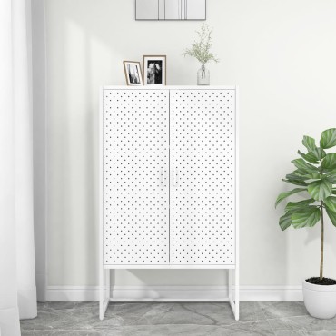 vidaXL Ντουλάπι Λευκό 80x35x135cm από Ατσάλι 1 τεμ.