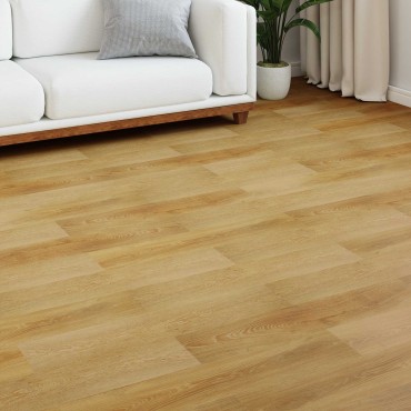 vidaXL Παρκέ δάπεδο Χρυσαφένιο Καφέ 101 x 20 x 0,8 εκ 15 τμχ.