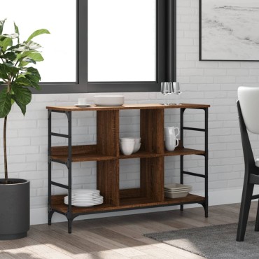 vidaXL Μπουφές Καφέ Δρυς 102x32x73,5cm από Επεξεργασμένο Ξύλο 1 τεμ.