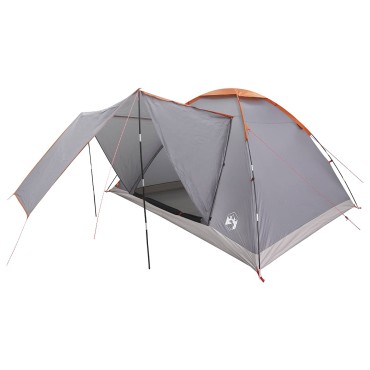 vidaXL Σκηνή Camping με στέγη με αέρα αέρα Γκρι και Πορτοκαλί 6 ατόμων