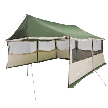 vidaXL Οικογενειακή Σκηνή Πράσινο 450 x 400 x 265 εκ