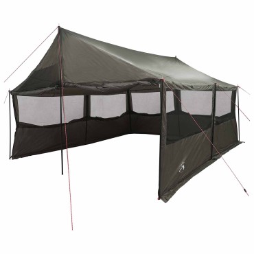 vidaXL Οικογενειακή Σκηνή Καφέ γκρι 450 x 400 x 265 εκ