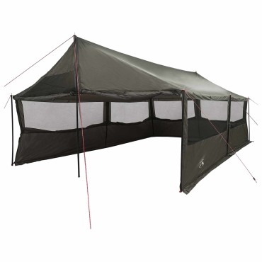 vidaXL Οικογενειακή Σκηνή Καφέ γκρι 600 x 400 x 268 εκ.