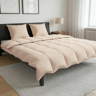 vidaXL Χειμωνιάτικο πάπλωμα Μπεζ 200 x 200 cm 100% Φυσικό Kapok