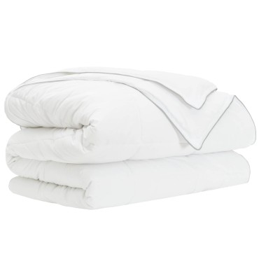 vidaXL Κουβέρτα ολόκληρου του χρόνου Λευκό 240 x 220 cm Ίνες μπαμπού