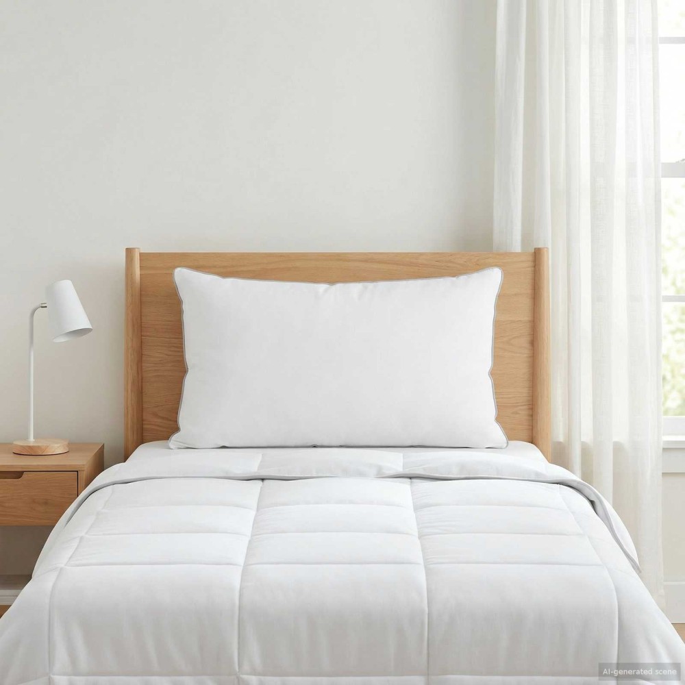 vidaXL Μαξιλάρι Λευκό 50 x 75 cm Ίνες μπαμπού