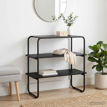 vidaXL Τραπέζι κονσόλας Μαύρη Δρυς 100x41x75cm Επεξεργασμένο Ξύλο