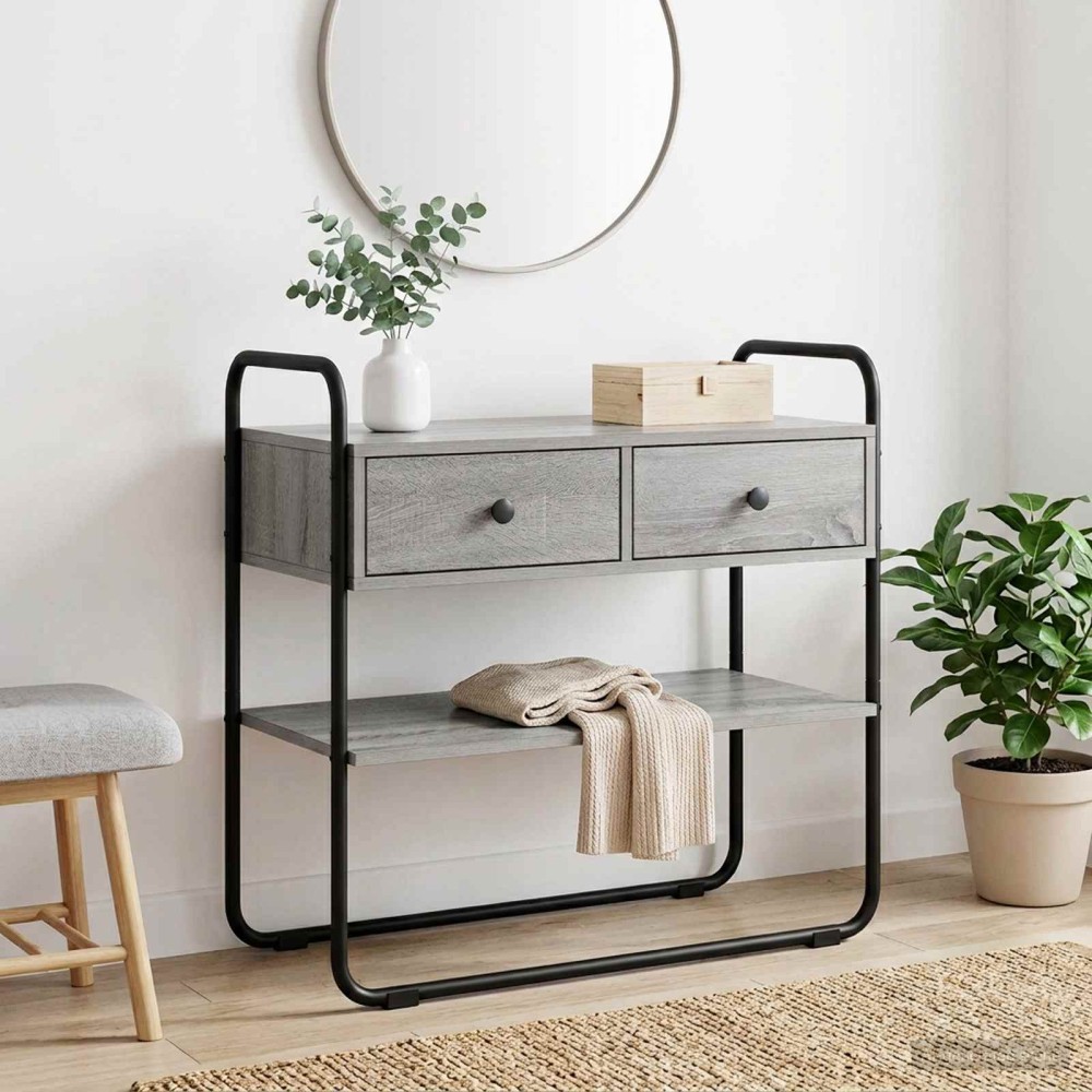 vidaXL Τραπέζι κονσόλας Γκρι Sonoma 100x40x75cm