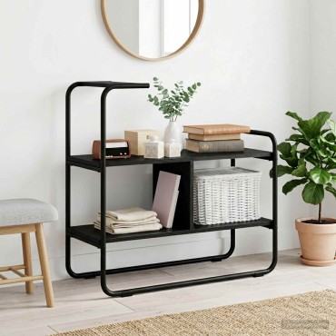 vidaXL Τραπέζι κονσόλας Μαύρη Δρυς 80x35x75cm Επεξεργασμένο Ξύλο