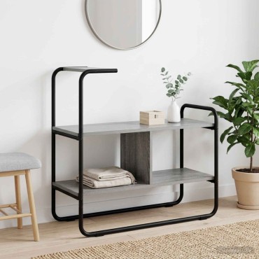 vidaXL Τραπέζι κονσόλας Γκρι Sonoma 80x35x75cm Επεξεργασμένο Ξύλο