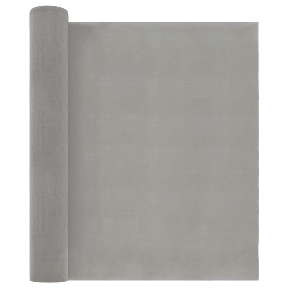 vidaXL Πλέγμα Οθόνης 40x500cm 120 Mesh Ανοξείδωτο Ατσάλι 201 Ασημί