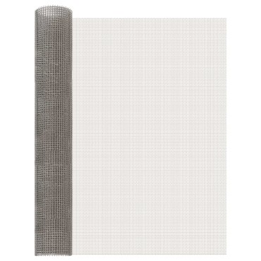 vidaXL Πλέγμα Οθόνης 80x500cm 3 Mesh Ανοξείδωτο Ατσάλι 201 Ασημί