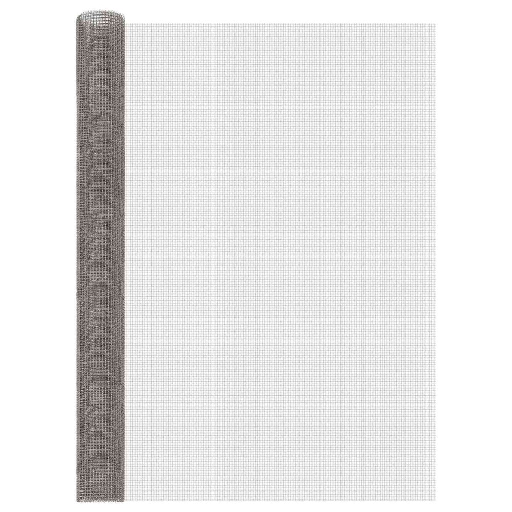 vidaXL Πλέγμα Οθόνης 120x1000cm 3 Mesh Ανοξείδωτο Ατσάλι 201 Ασημί