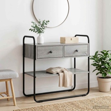 vidaXL Τραπέζι κονσόλας Γκρι Sonoma 80x40x75cm