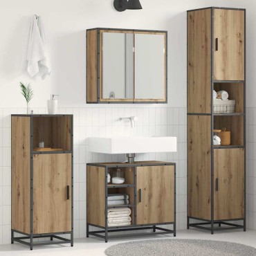 vidaXL Σετ Επίπλων Μπάνιου 3 τεμ. Artisan Oak 65x33x60 εκ