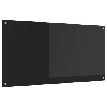 vidaXL Πλάτη κουζίνας Μαύρο 120 x 60 cm σκληρυμένο γυαλί