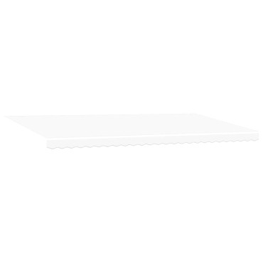 vidaXL Αναδιπλούμενη τέντα Λευκό 600 x 350 εκ Ύφασμα και αλουμίνιο