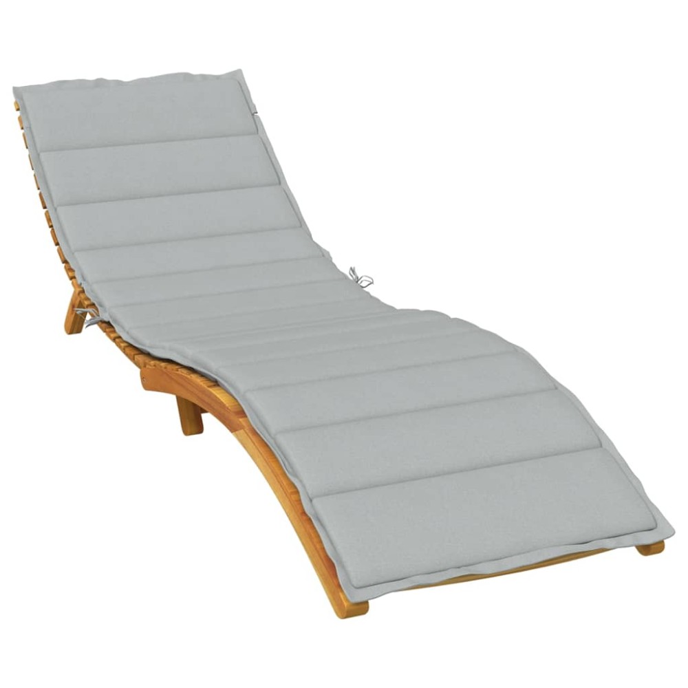 vidaXL Μαξιλάρι Ξαπλώστρας Ανοιχτό Γκρι 200x70x4cm Ύφασμα