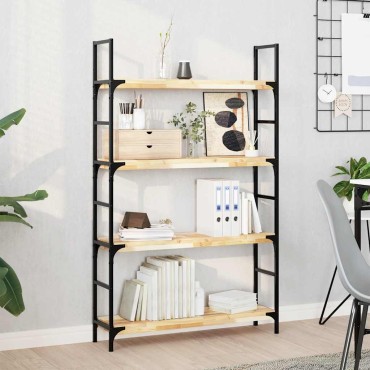 vidaXL Ράφια Πλωτά 4 τεμ. 100x20x4cm από Μασίφ Ξύλο Ακακίας