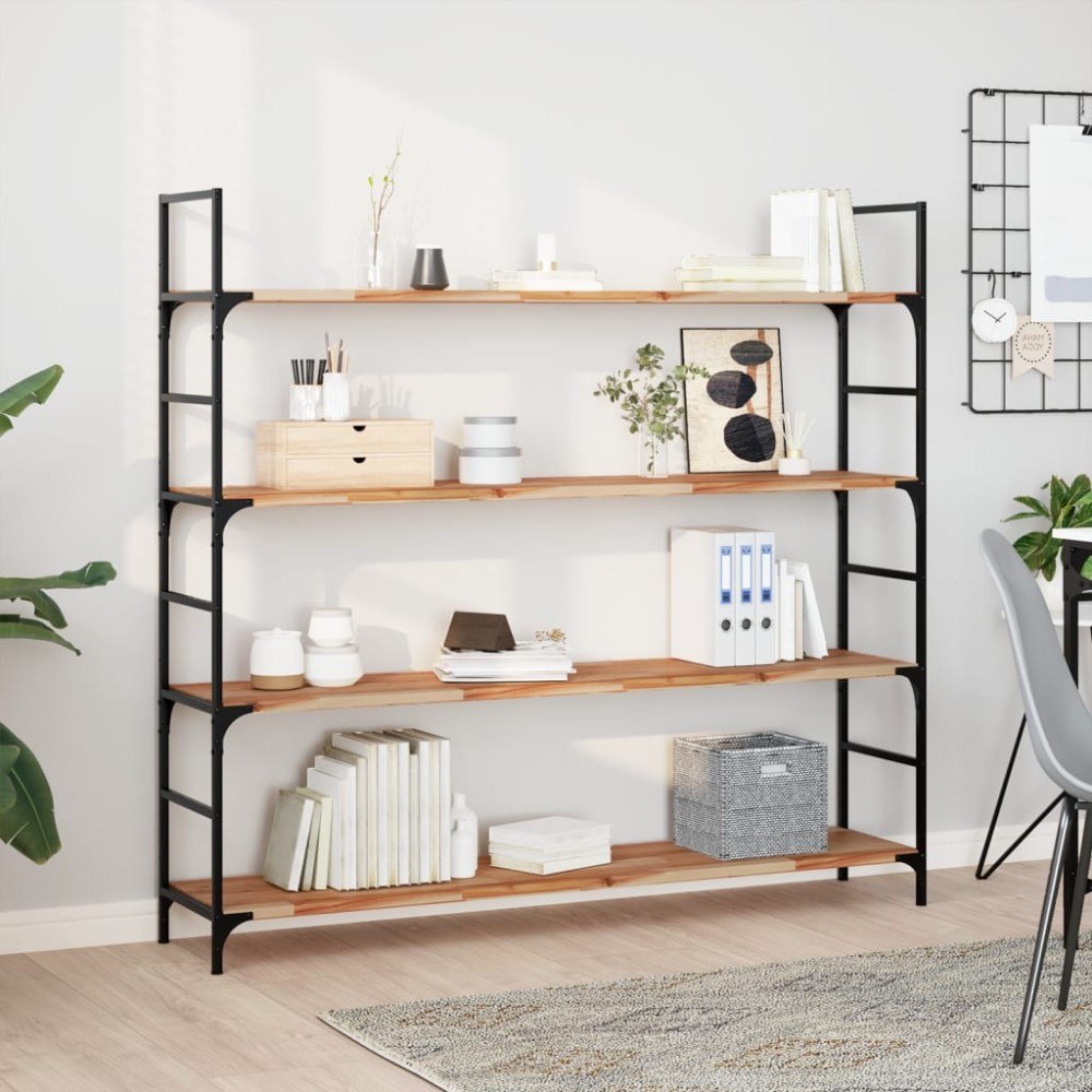vidaXL Ράφια Πλωτά 4 τεμ. 120x30x2cm από Μασίφ Ξύλο Ακακίας με Φινίρισμα Λαδιού vidaXL Ράφια Πλωτά 4 τεμ. 120x30x2cm από Μασίφ Ξύλο Ακακίας με Φινίρισμα Λαδιού
