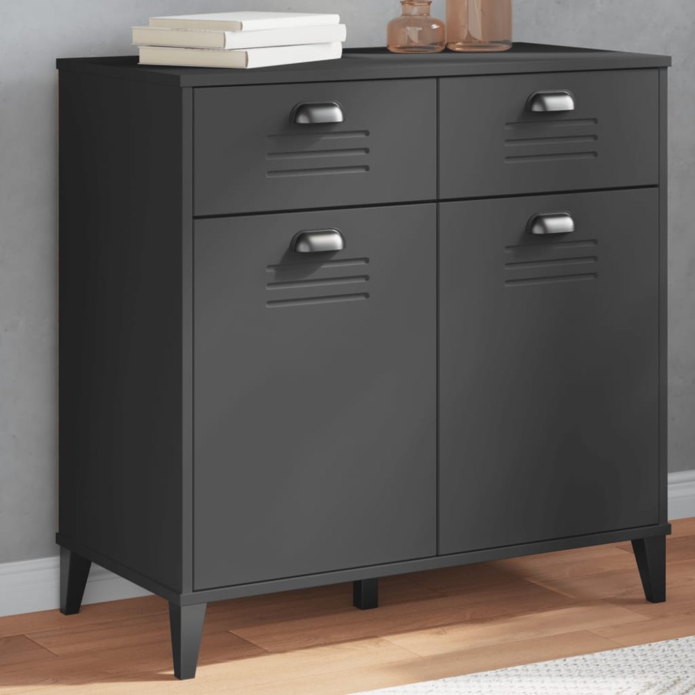 vidaXL Μπουφές VIKEN Ανθρακί Γκρι 80x40x80cm από Επεξεργασμένο Ξύλο 1 τεμ. vidaXL Μπουφές VIKEN Ανθρακί Γκρι 80x40x80cm από Επεξεργασμένο Ξύλο 1 τεμ.
