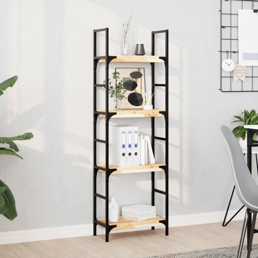 vidaXL Ράφια Πλωτά 4 τεμ. 60x20x4cm από Μασίφ Ξύλο Ακακίας