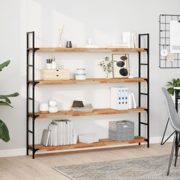 vidaXL Ράφια Πλωτά 3 τεμ. 120x20x4cm από Μασίφ Ξύλο Ακακίας με Φινίρισμα Λαδιού