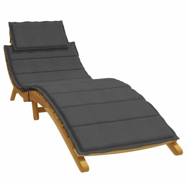 vidaXL Μαξιλάρι Ξαπλώστρας Ανθρακί 186x58x4cm Ύφασμα