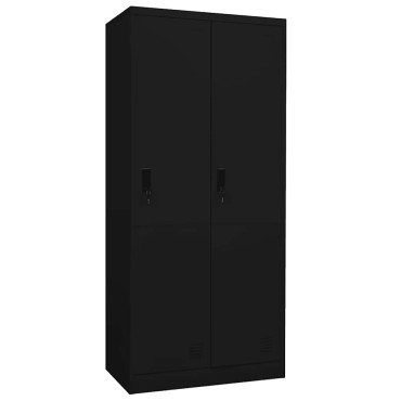 vidaXL Ντουλάπα Μαύρη 80x50x180cm Ατσάλινη 1 τεμ.