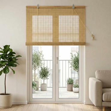 vidaXL Ρόλερ (στόρι) Φυσικό 100 x 220 cm Μπαμπού
