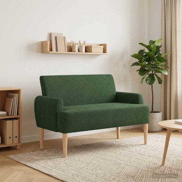 vidaXL Love seat με κουμπιά Τζαγκουάρ Πράσινο 116x67x81 εκ